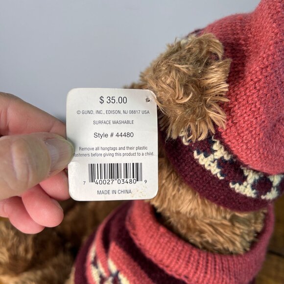 Etienne Aigner & GUND Lil Aigner Limited Edition Teddy Bear Sweater Hat Logo - Picture 10 of 14